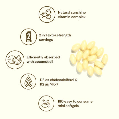 Vitamin D3 + K2 Softgels